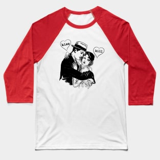 Kiss or Kill Vintage Feminist Valentine Shirt Baseball T-Shirt